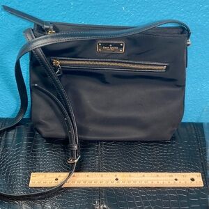 Kate Spade Elegant Black Crossbody Bag Some wear on Strap and Front